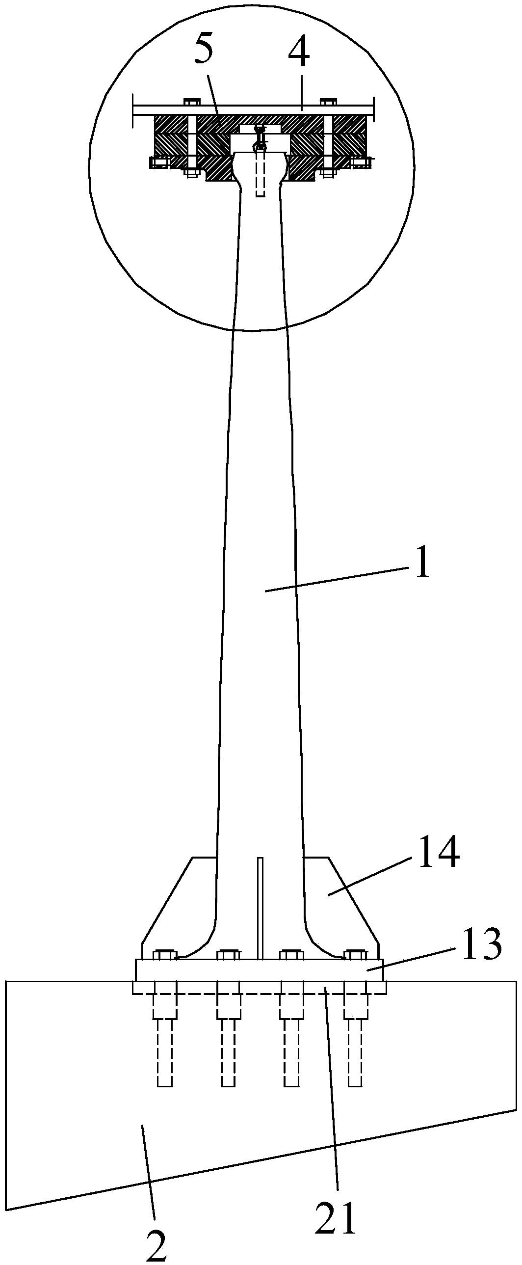 Shock-absorbent power-wasting three-way limiting metal damping device for near-fault bridge and mounting method thereof