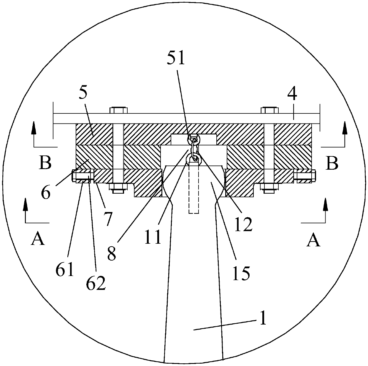 Shock-absorbent power-wasting three-way limiting metal damping device for near-fault bridge and mounting method thereof