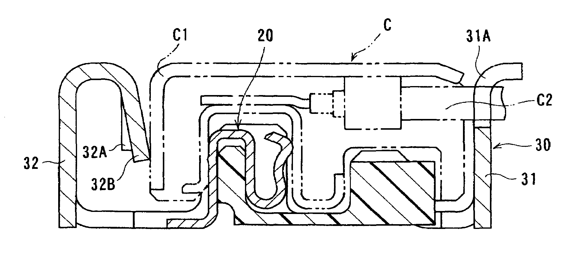 Electric connector for circuit board