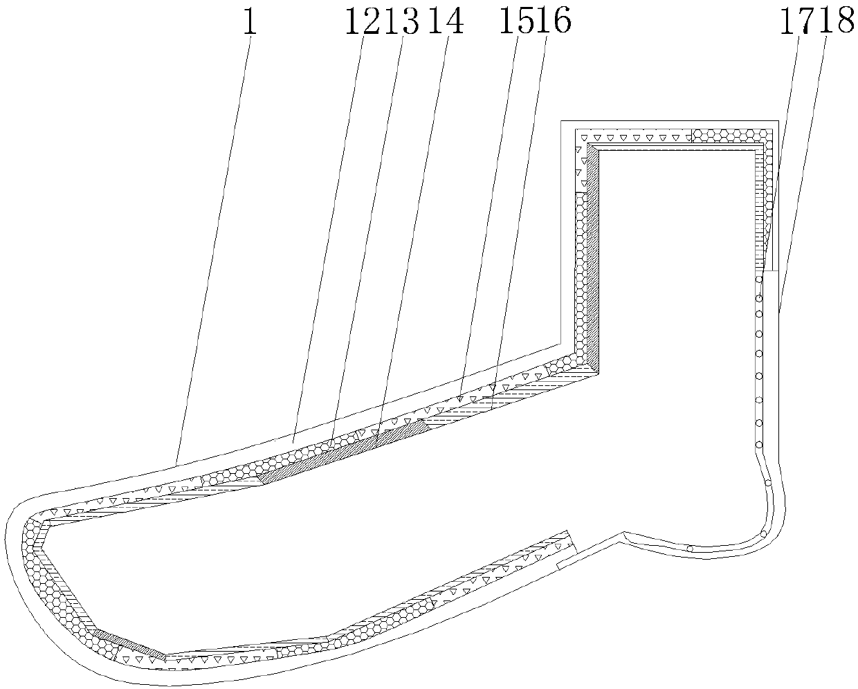 High-wear-resistance cotton sock for troops