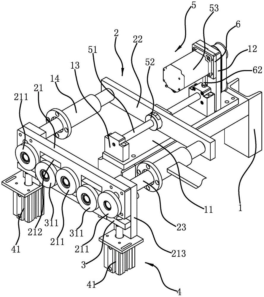 A wire harness tensioning device for a wire arranging machine