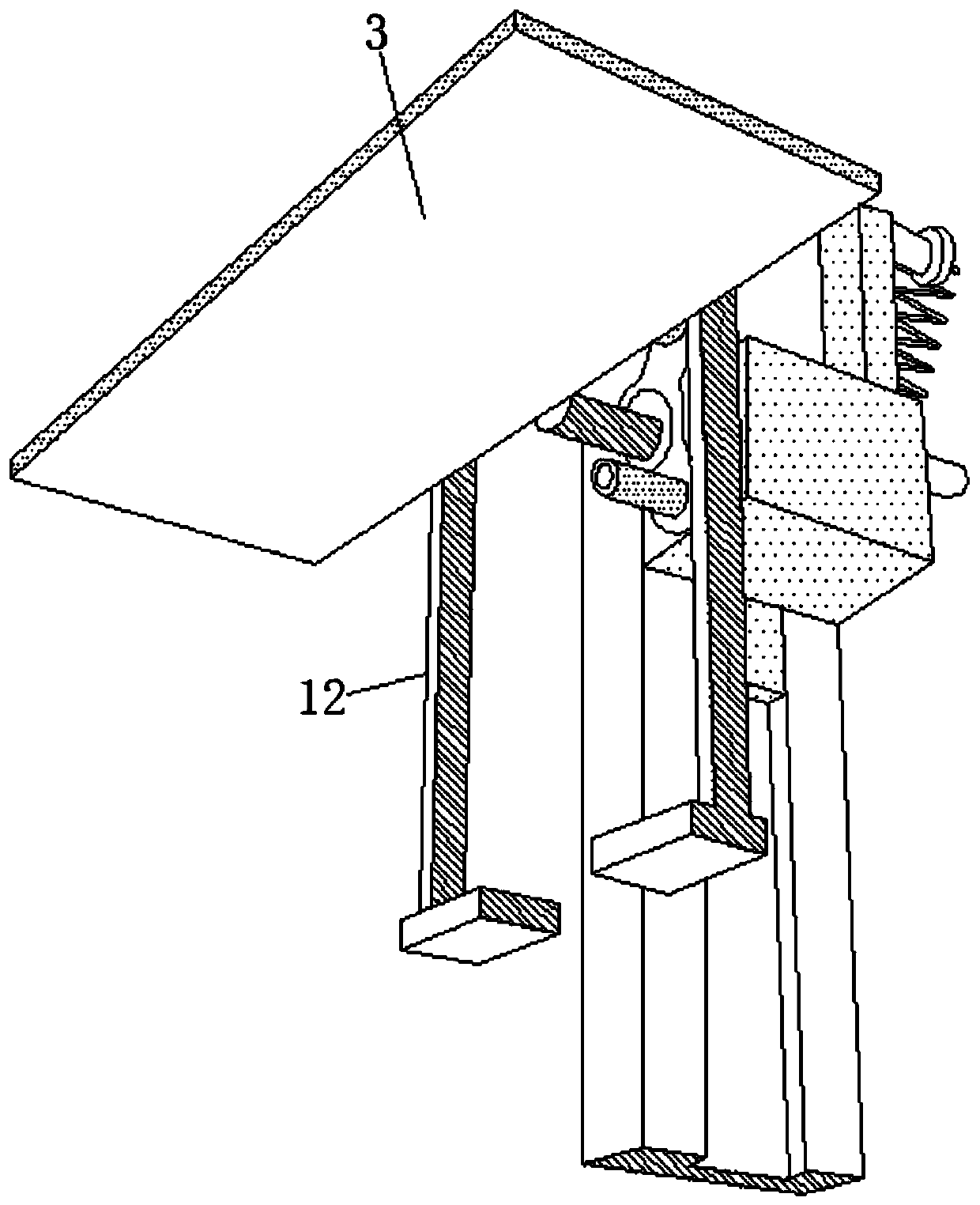 Double-sided ironing device capable of overturning based on reciprocating motion