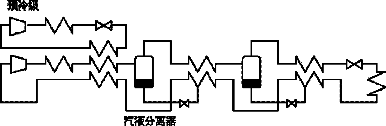 Throttling and refrigerating freezing storage box with two-stage fractional condensation and separation reheating type mixed working medium