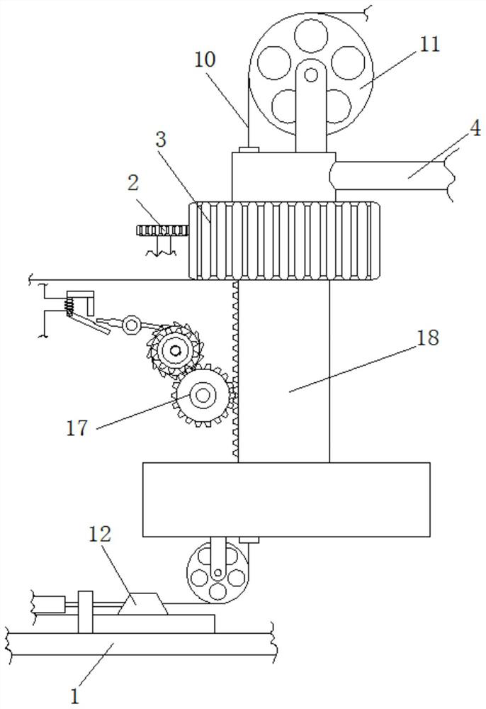 Skirting decoration screw installation device capable of direction rotation