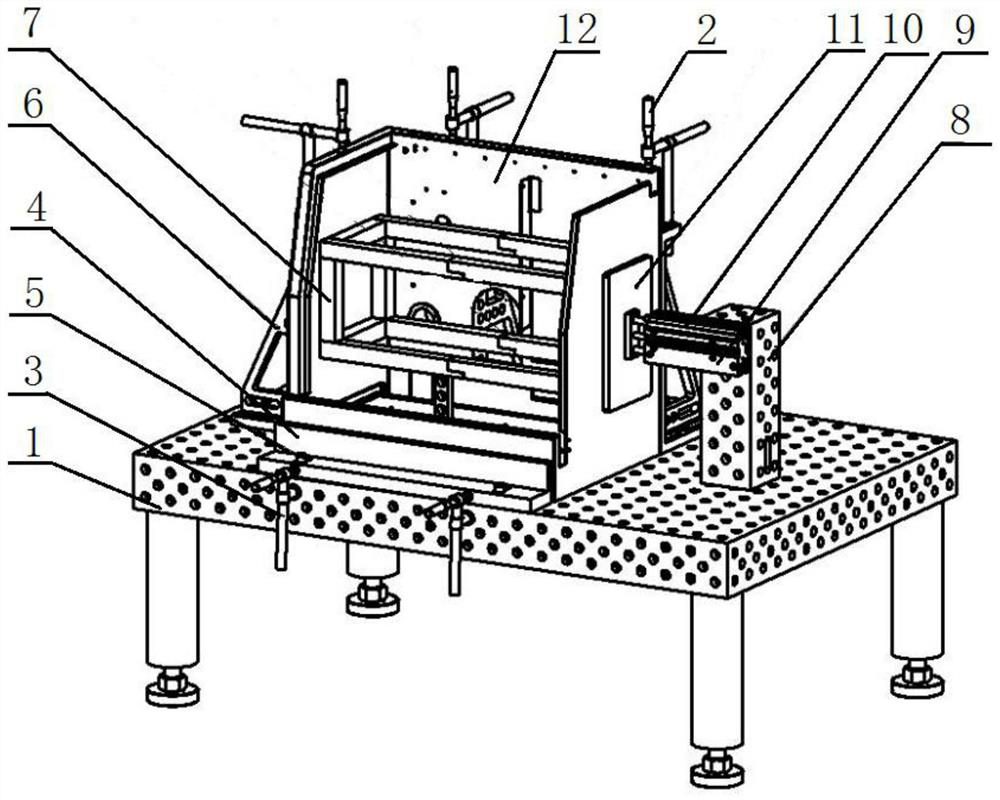 Scribing machine water tank welding process method and welding auxiliary device