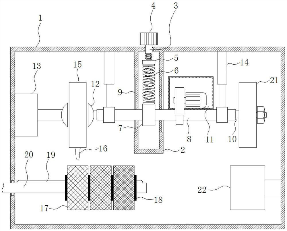 A casting gate grinding device