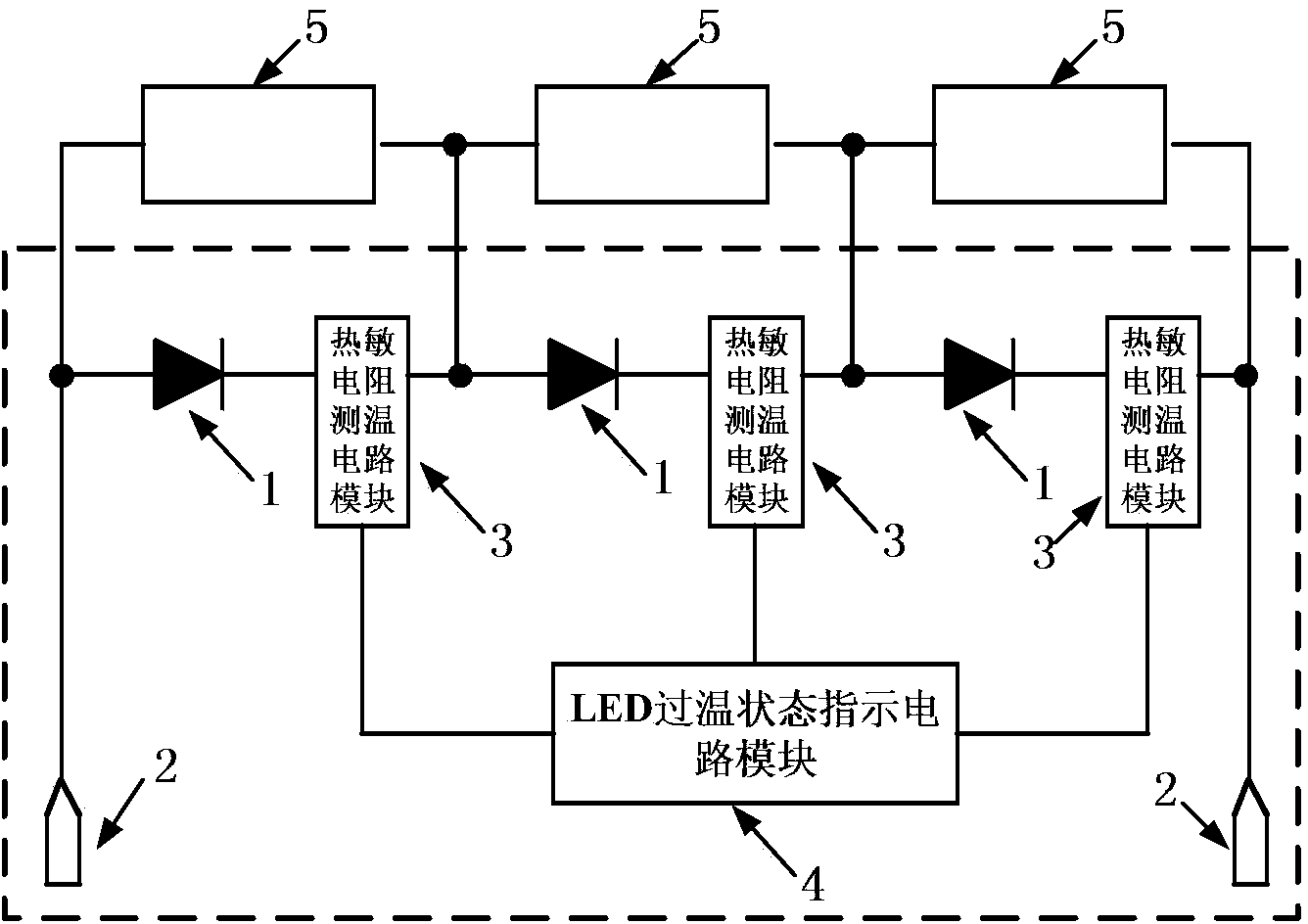Over-temperature state indication type photovoltaic junction box based on thermistor temperature measurement