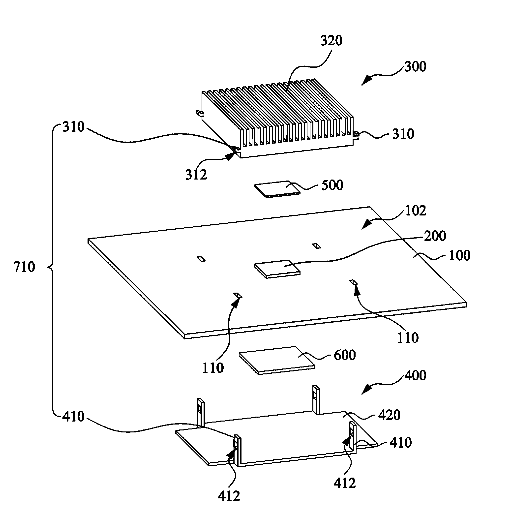 Heat dissipation assembly structure