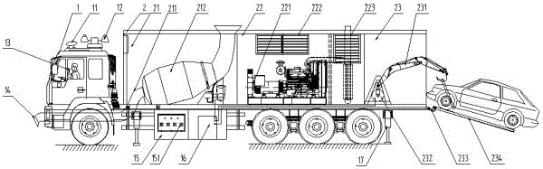 Multifunctional snow removing rescue vehicle