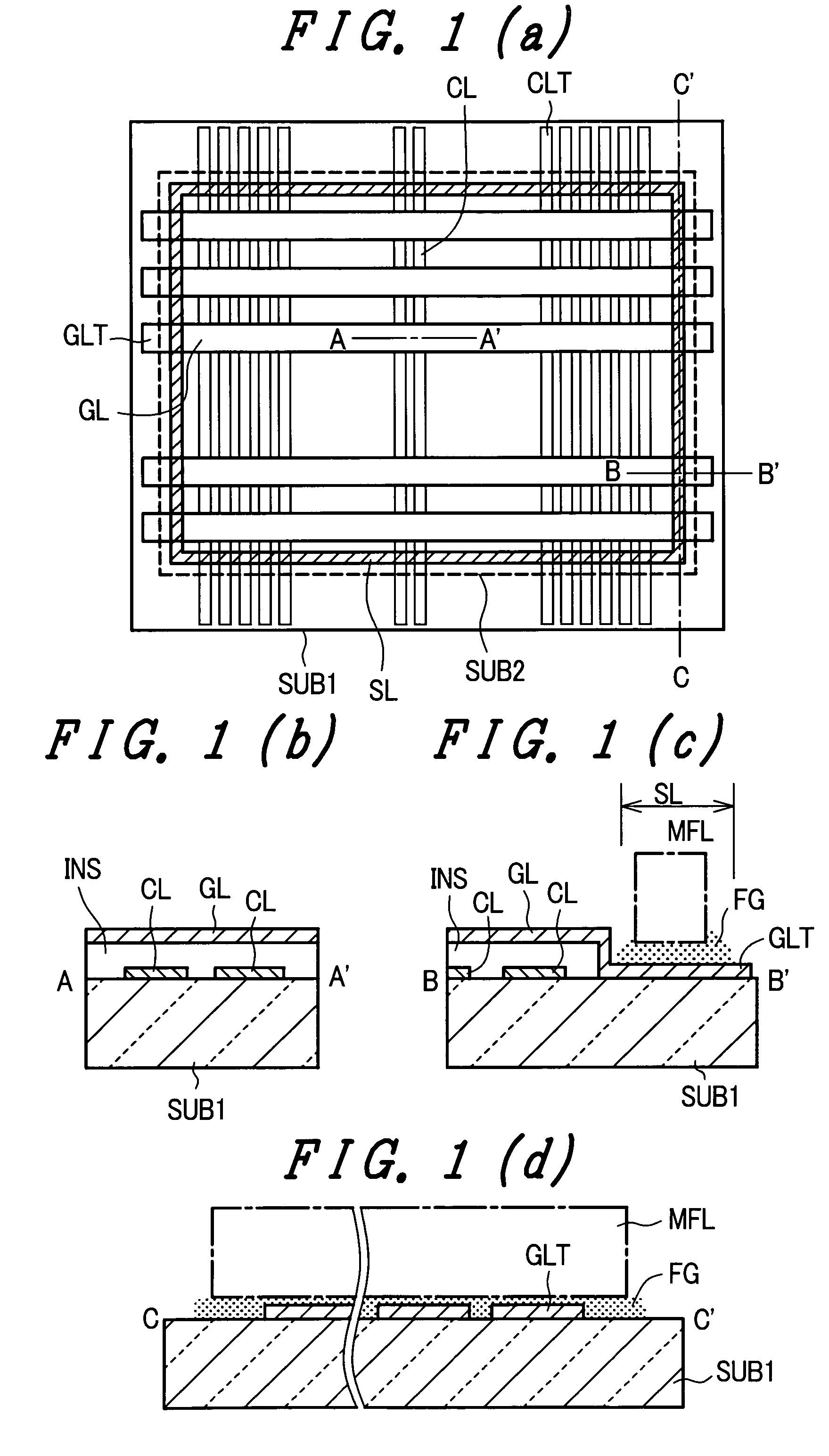 Self-luminous planar display device and manufacturing method thereof