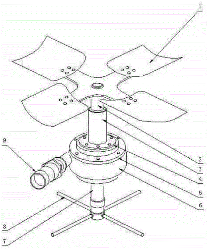 Volute mixed flow water turbine unit special for cooling tower