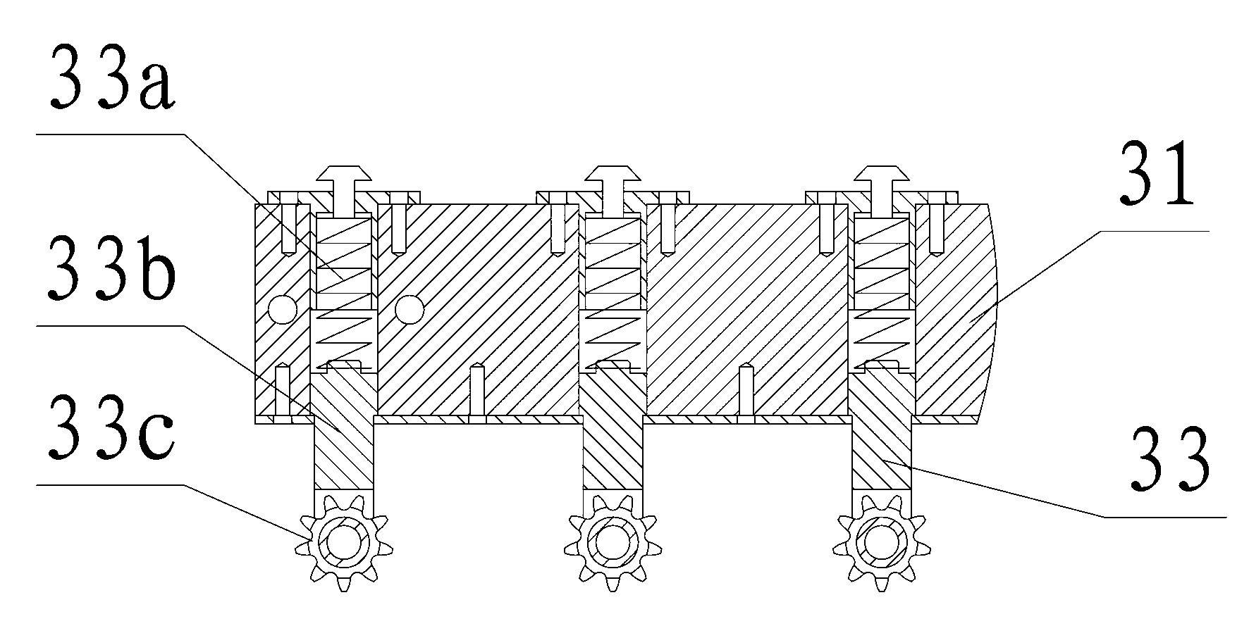 Pressure feed and fish belly cutting device