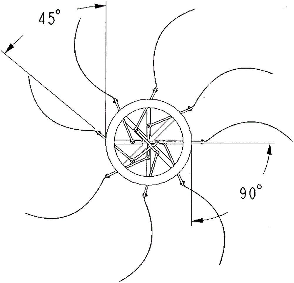 Variable-wing vertical axis resistance type wind turbine