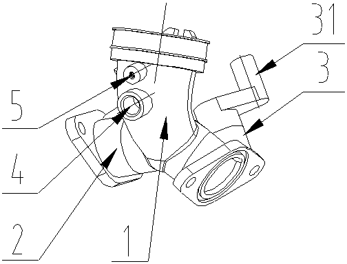 Intake pipe of a v-twin engine for a motorcycle