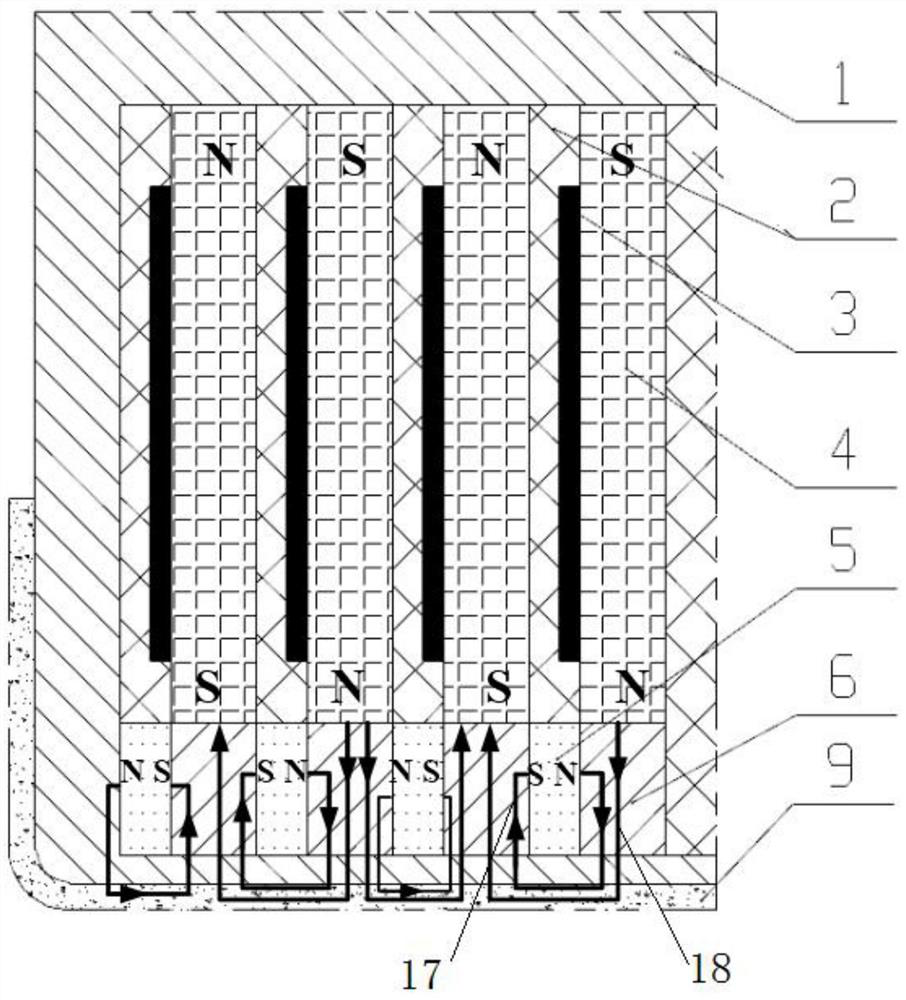 Controllable drawing male mold with magnetization function