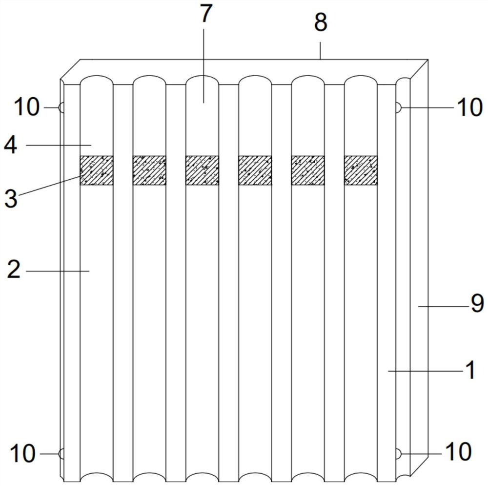 A hollow partition wall panel and its vertical connection method