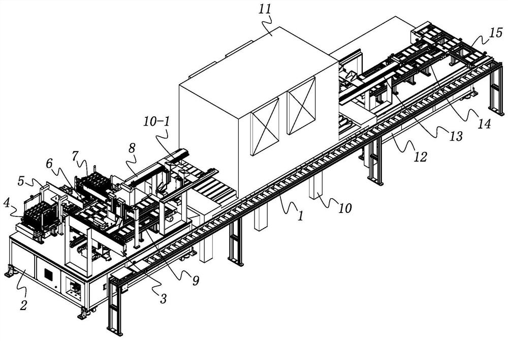 Sand blasting machining equipment with automatic feeding and discharging function