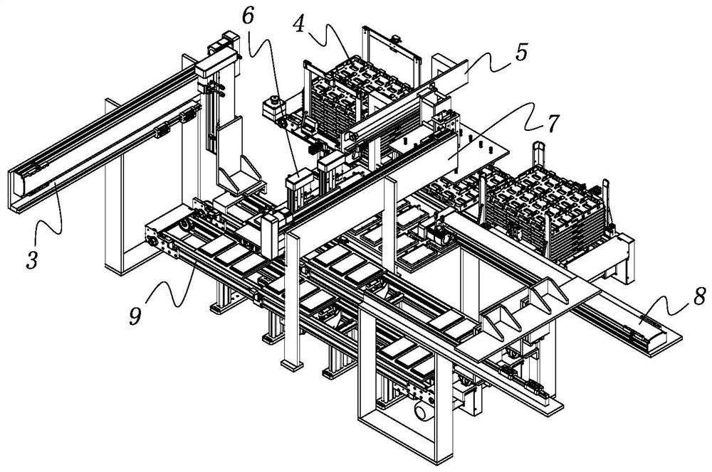 Sand blasting machining equipment with automatic feeding and discharging function