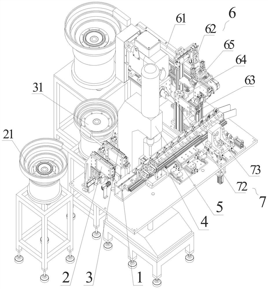Automatic assembling machine for stem wheels