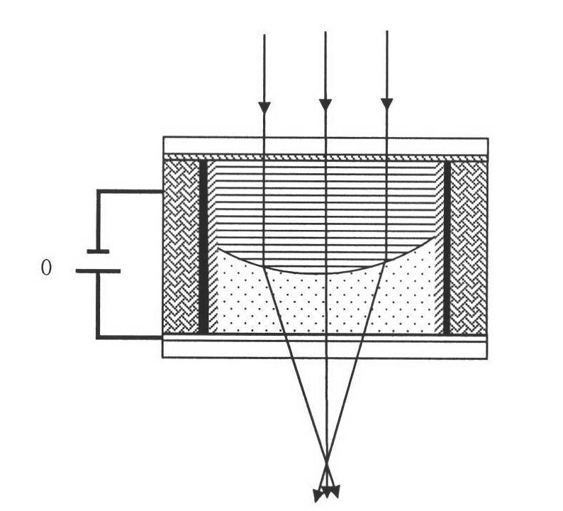 Varifocal lens of micro-fluid control liquid based on ionic liquid