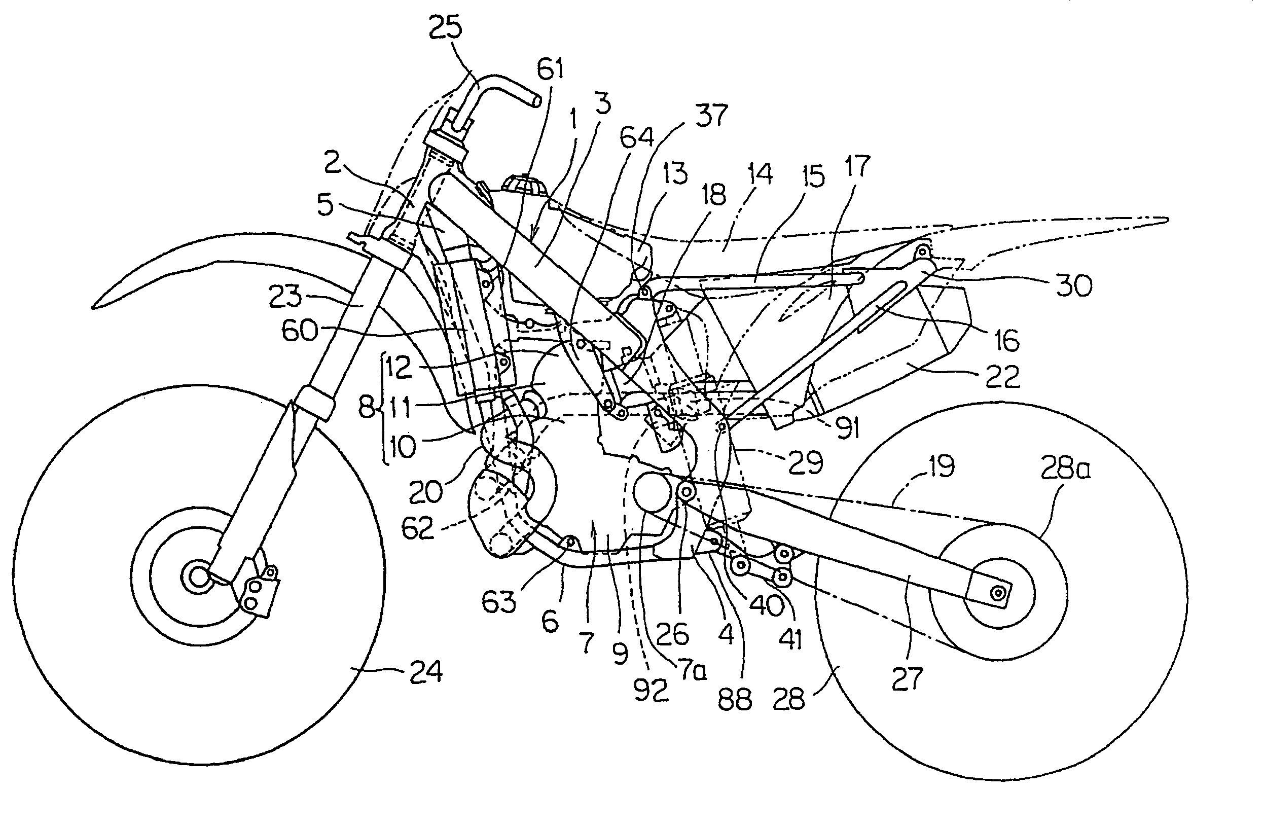 Electrical component attachment structure for two-wheeled vehicle