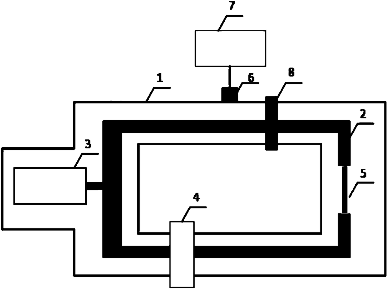 Vibration detection device for GIS under simulated operation condition