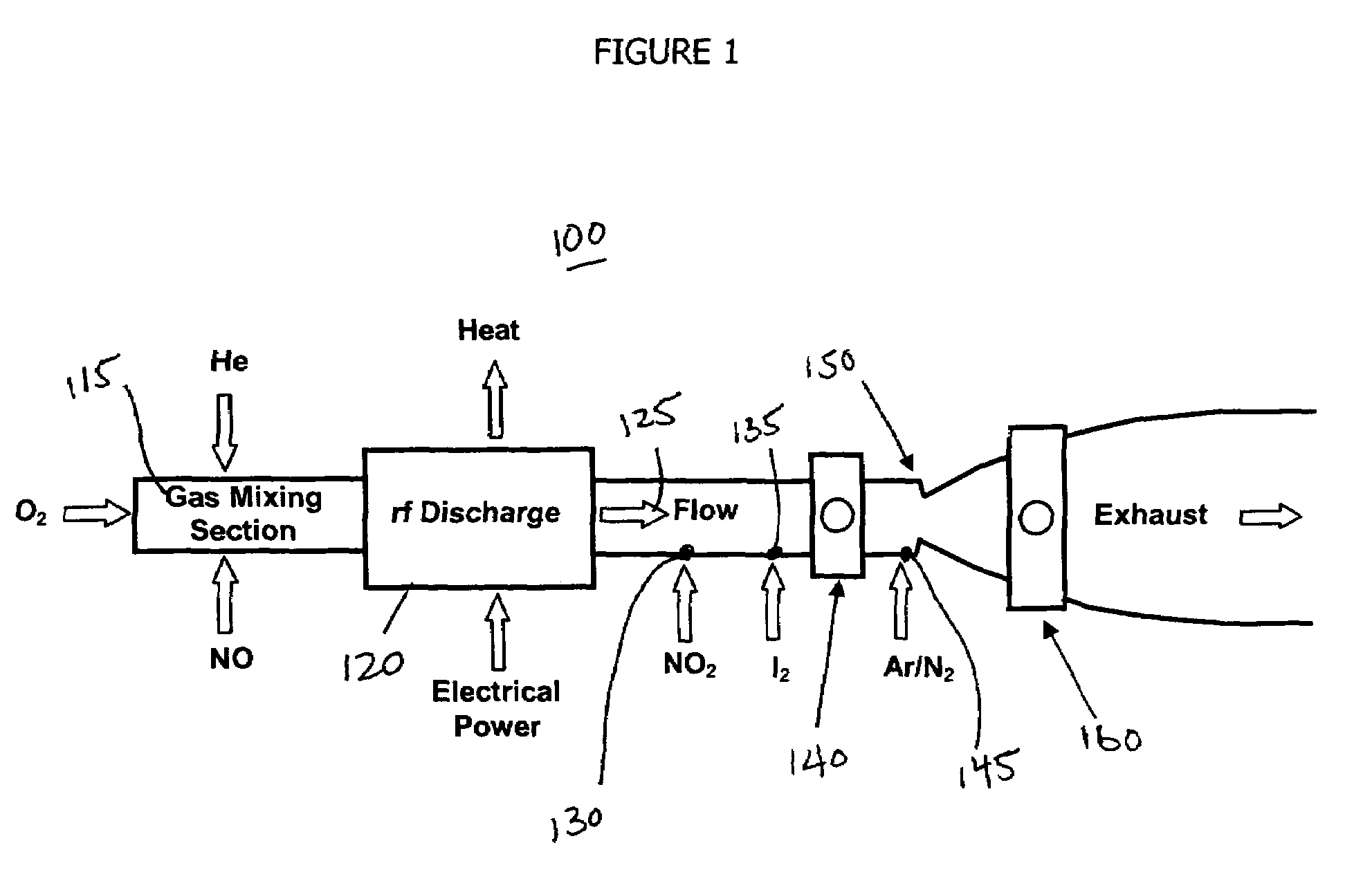 Method, system and apparatus for an enhanced electrically pumped oxygen iodine laser
