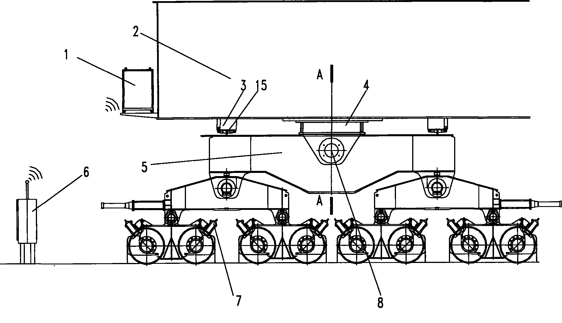 Harbor crane anti-seismic device employing sliding pin shaft