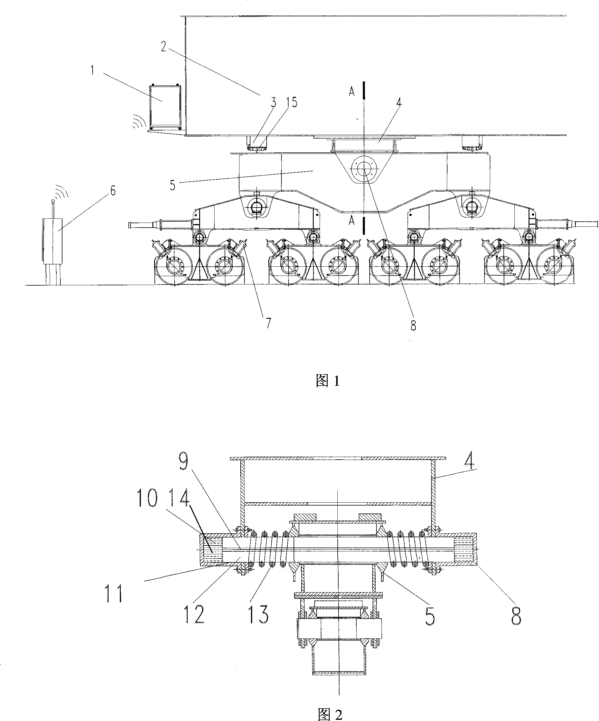 Harbor crane anti-seismic device employing sliding pin shaft