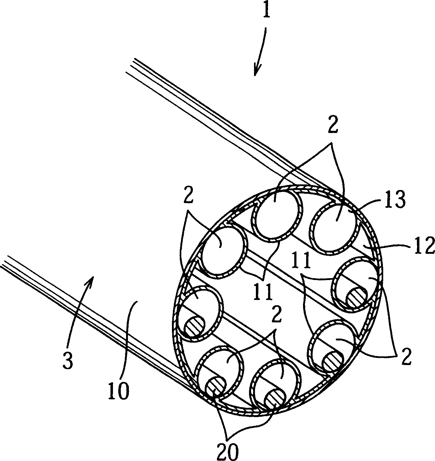 Pipe for cable laying and producing method thereof