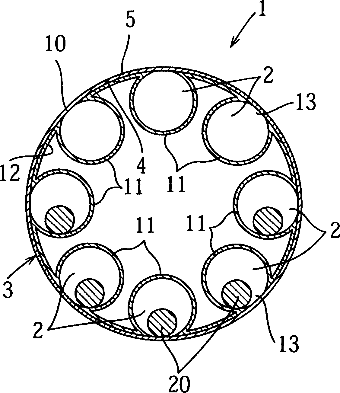 Pipe for cable laying and producing method thereof