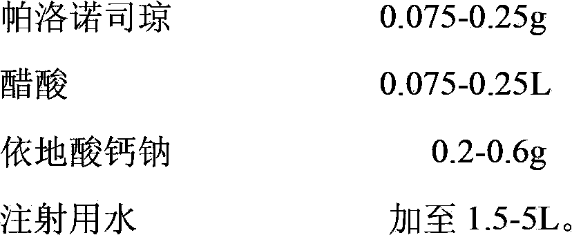 Palonosetron medicament composition and preparation method thereof