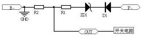 A lithium battery charging protection circuit