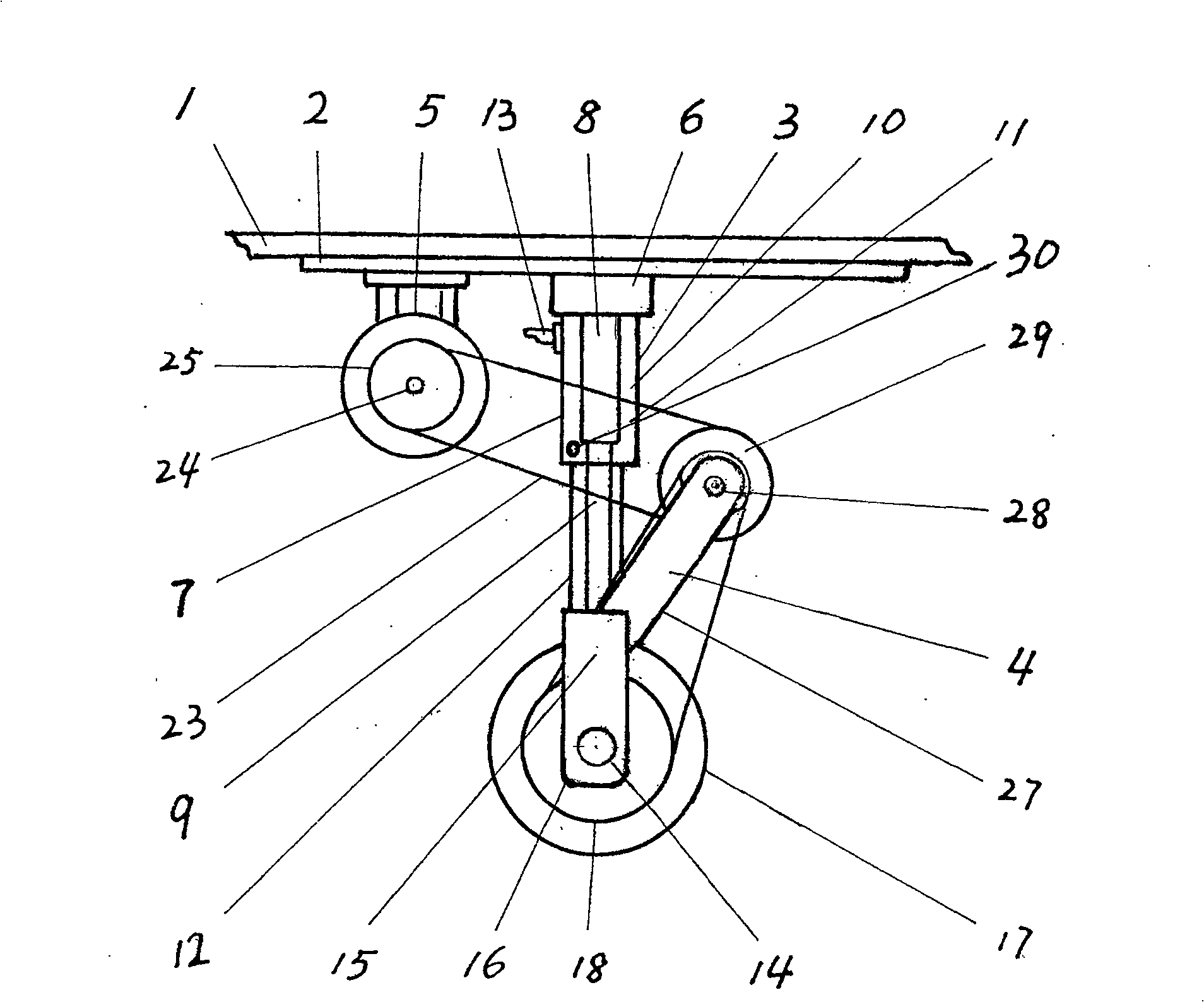 Vehicle bottom potential energy electric generating apparatus