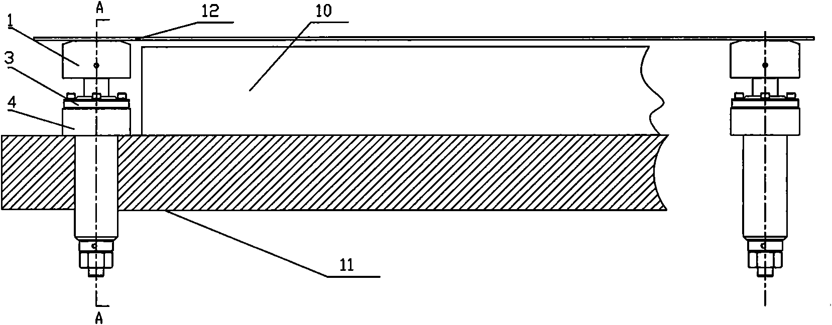 Floating plate supporting device