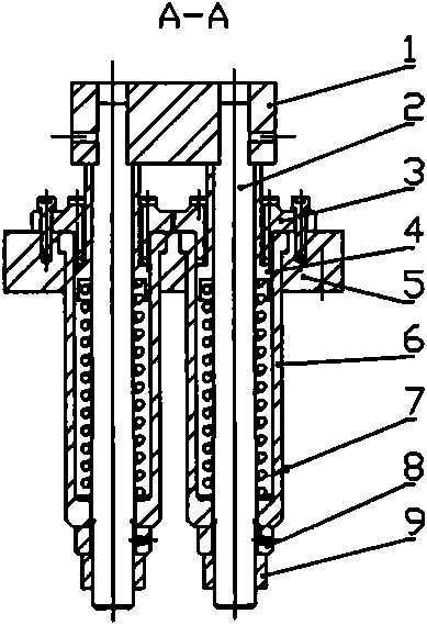 Floating plate supporting device