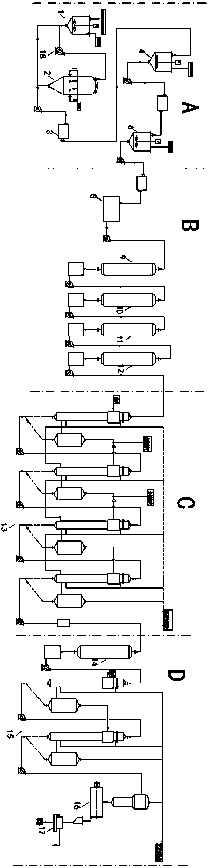 Method and device for extracting xylose from viscose fiber waste