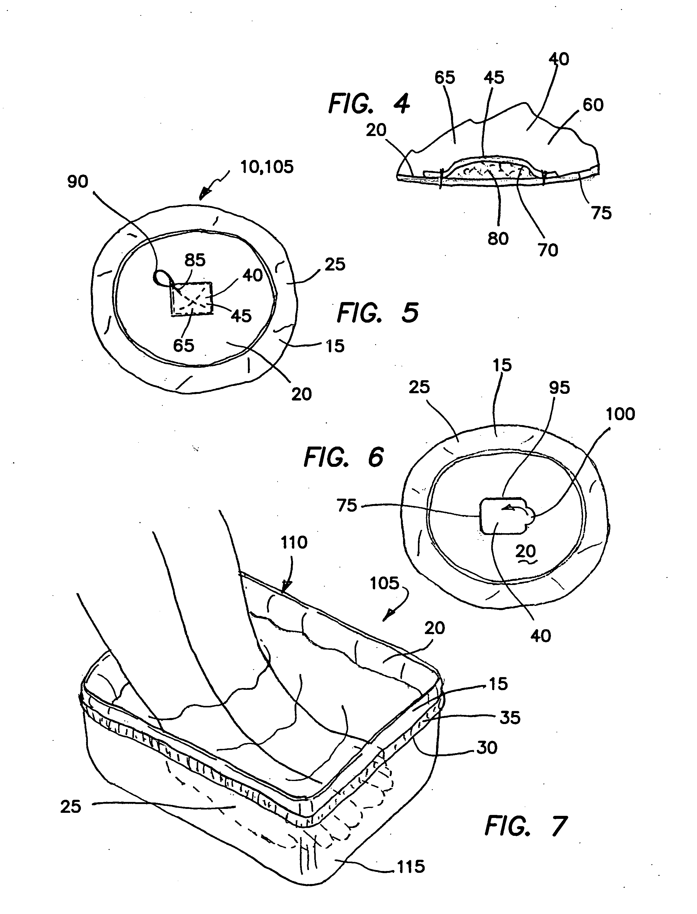 Hand and foot bath liners with solution bubble