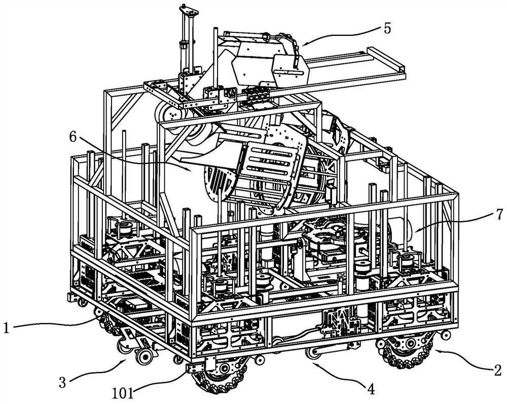 A robot with the function of reclaiming and feeding