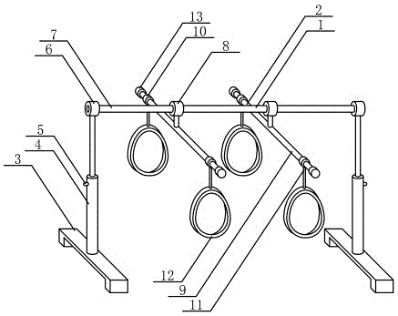 Double-row ring type leg exercise device