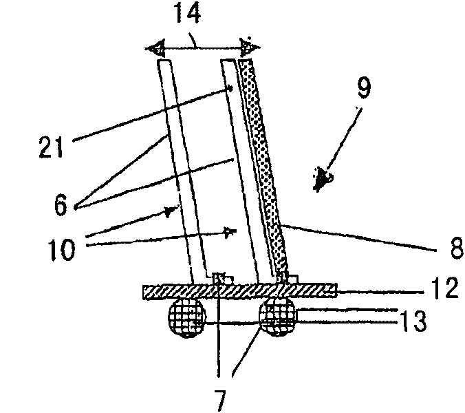 Transport device in a facility for processing substrates