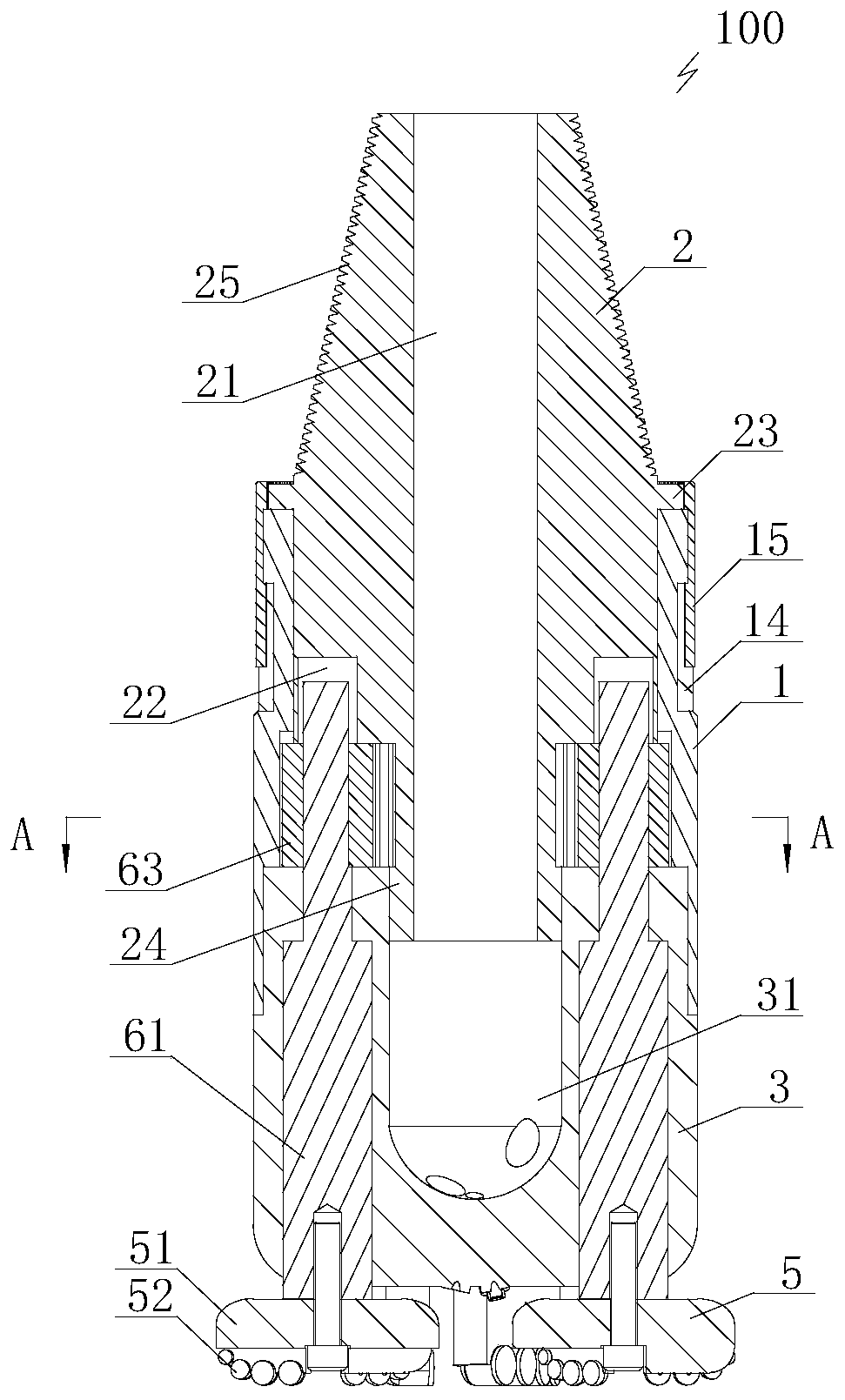 Composite rotary pdc drill bit