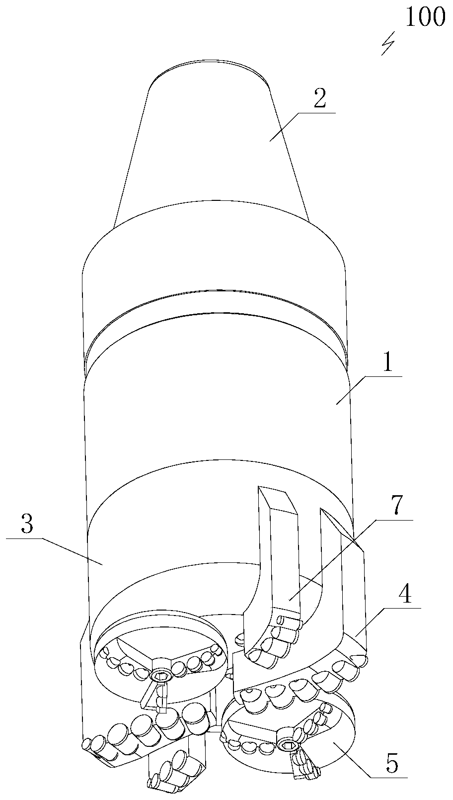 Composite rotary pdc drill bit