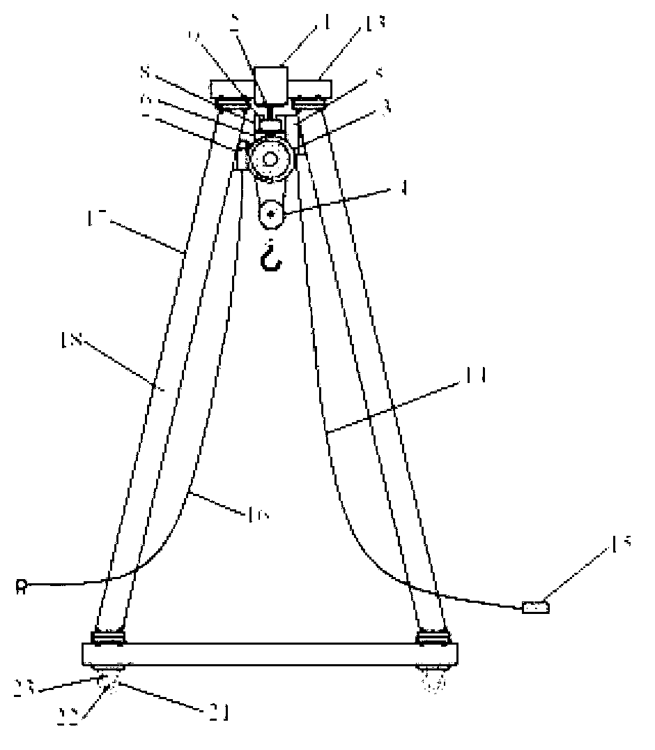 Sliding type gantry crane with roller and purpose thereof