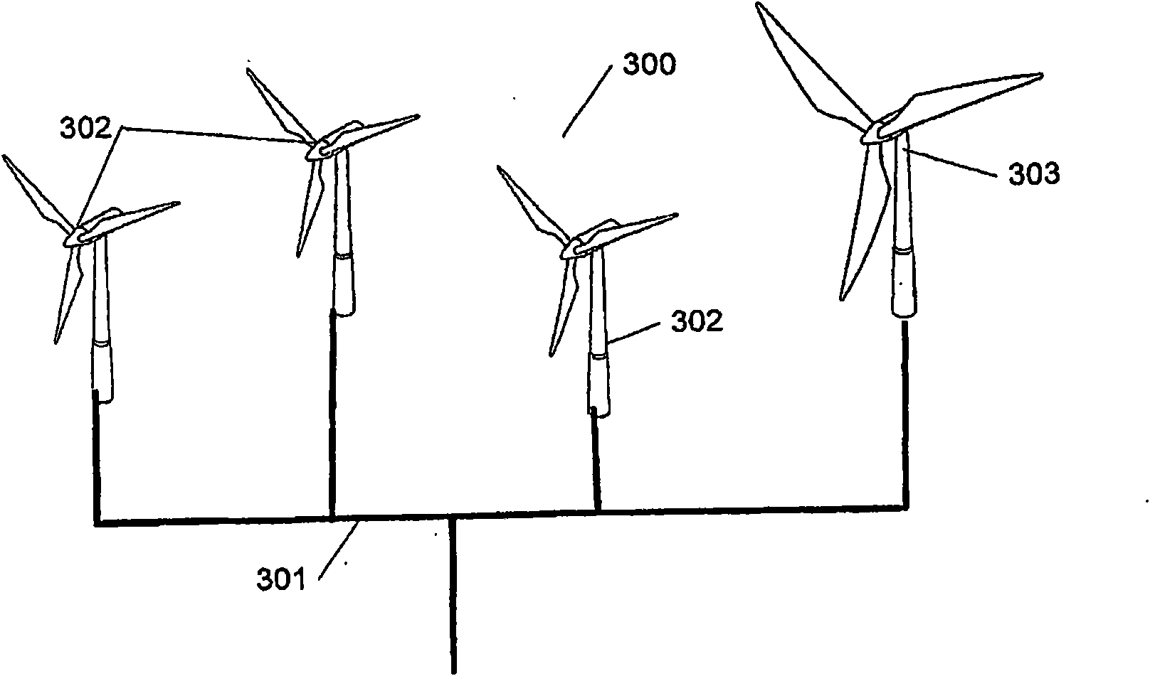 Design of a group of wind power plants