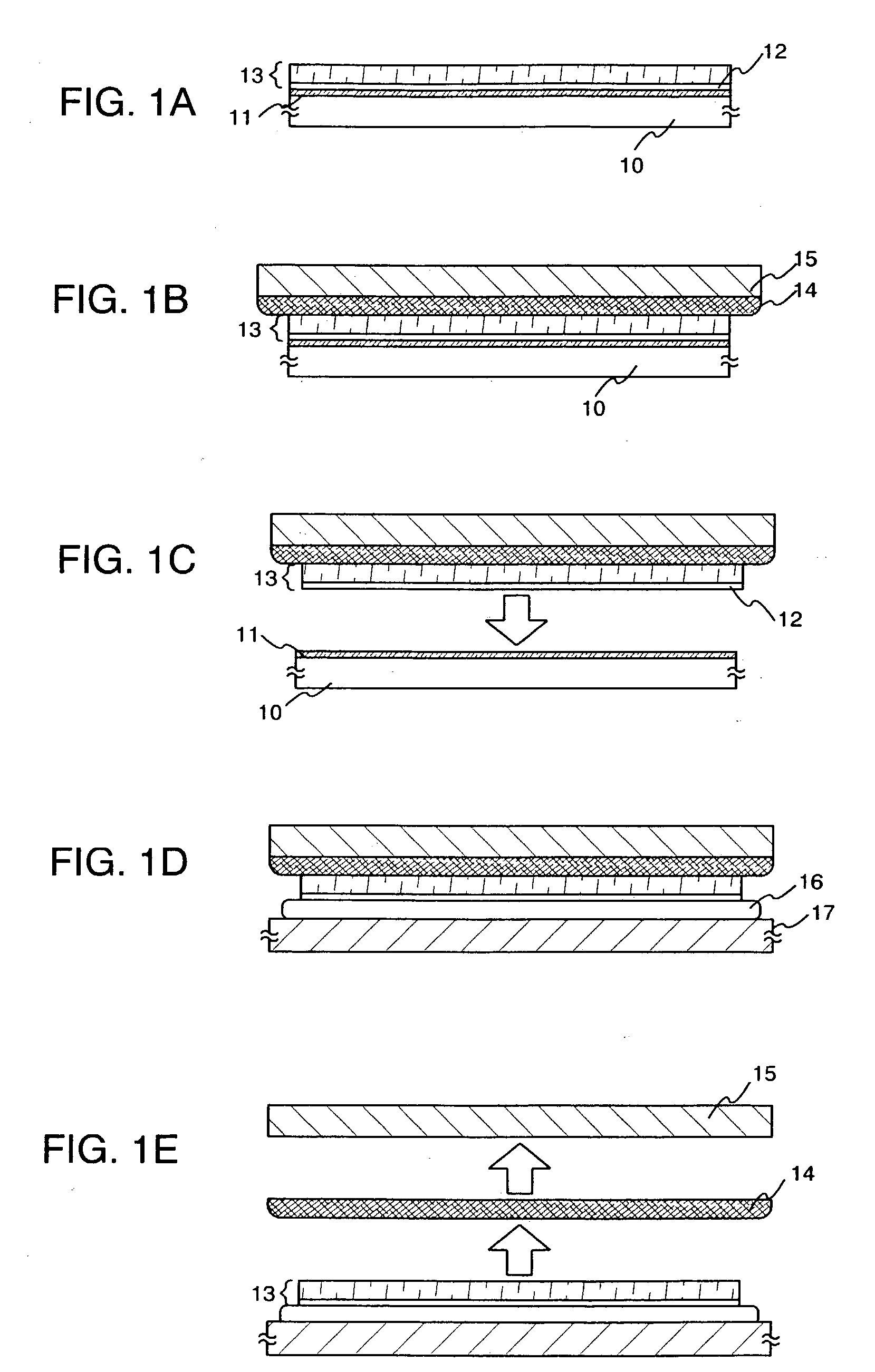 Method of transferring a laminate and method of manufacturig a semiconductor device