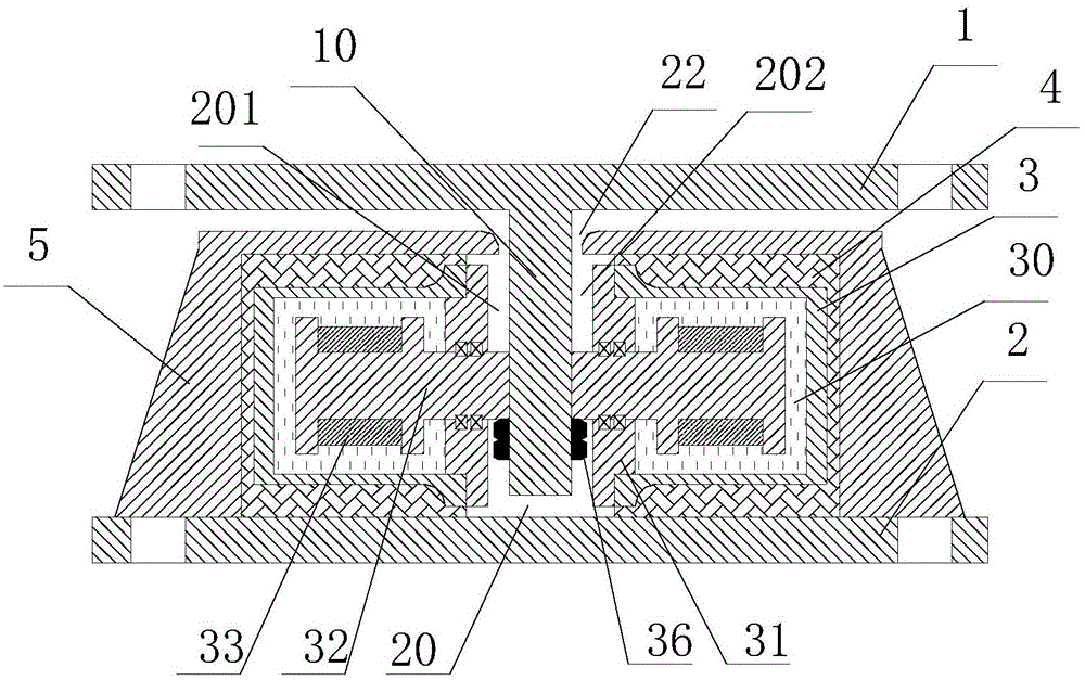 A kind of shear type twin-barrel magneto-rheological shock absorber