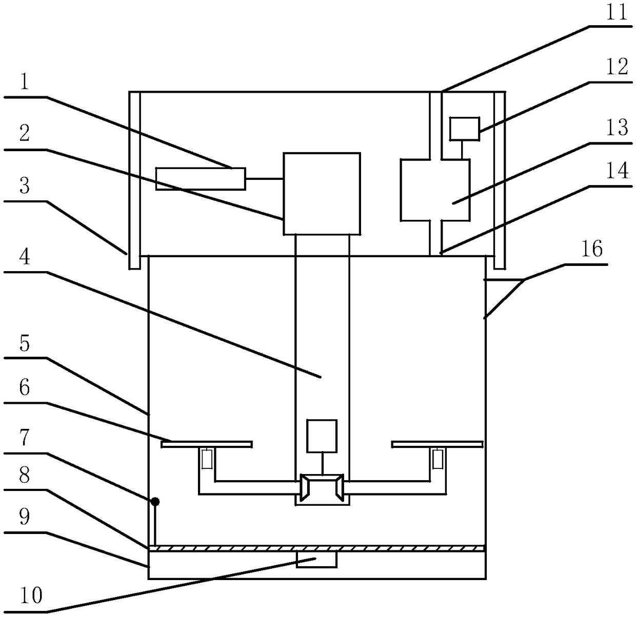 Energy-saving type rotating barium meal stirring device