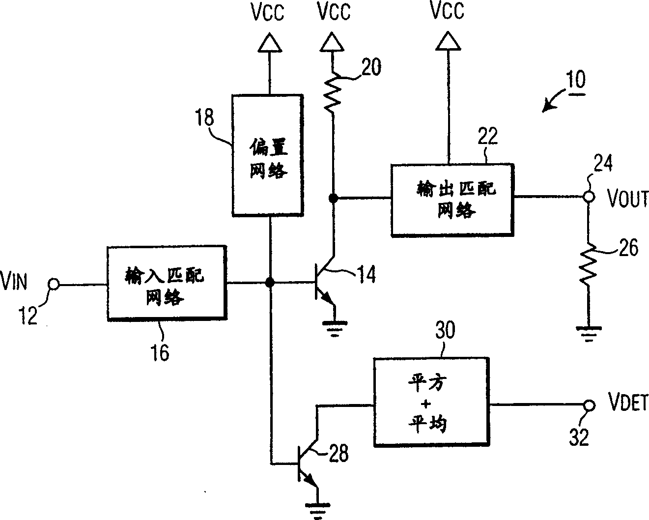 Accurate power detection circuit for use in power amplifier