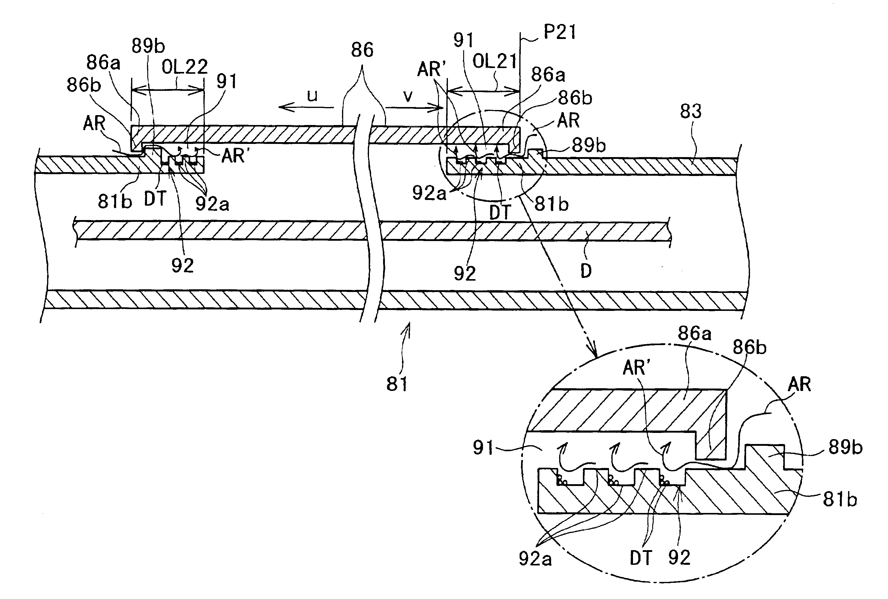 Disc cartridge with shutter overlapping gap having labyrinth shaped portion spaced to have a recessed dust deposition portion